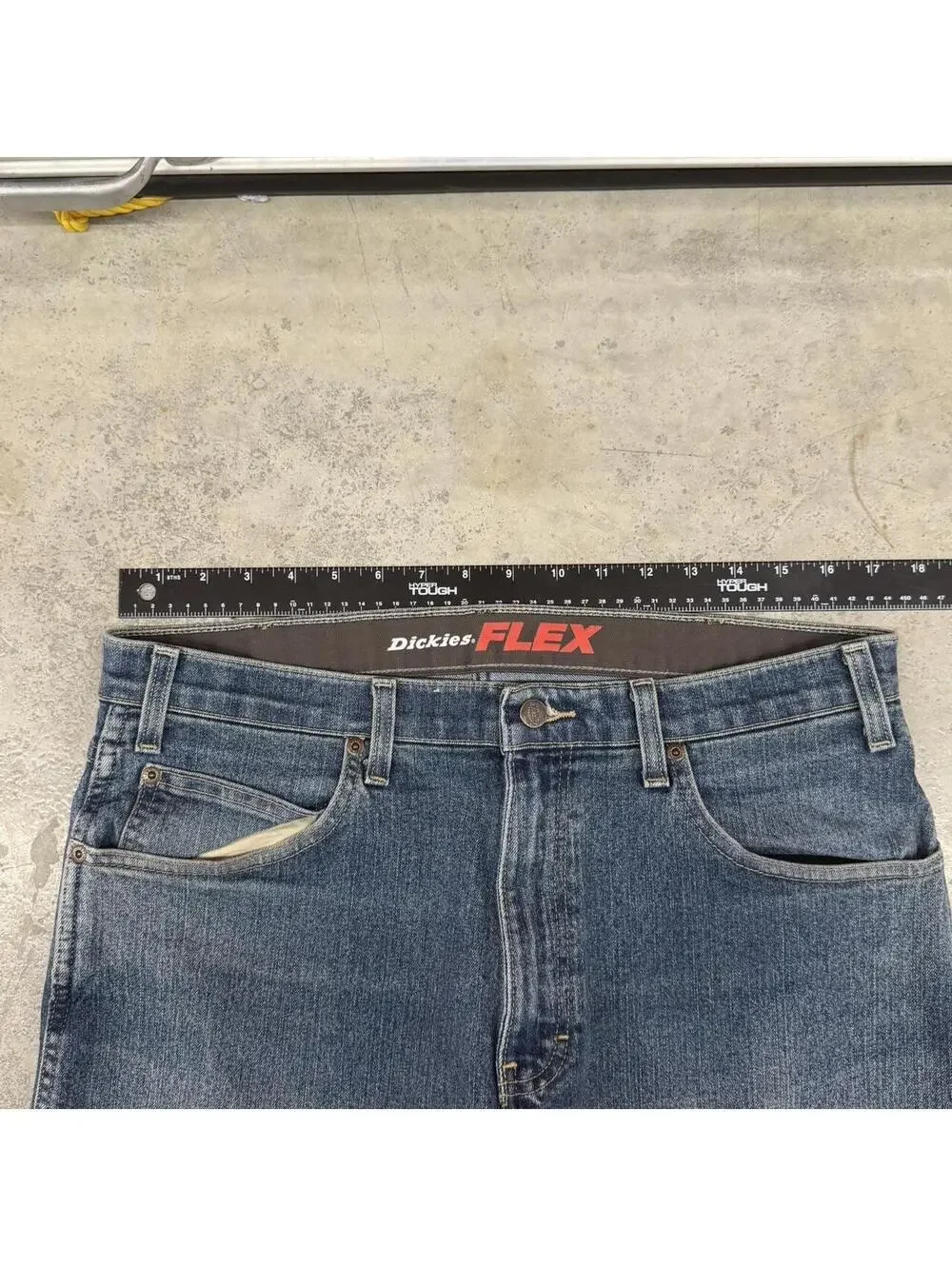 vintage dickies relaxed baggy fit dark blue jeans size 34 x 30